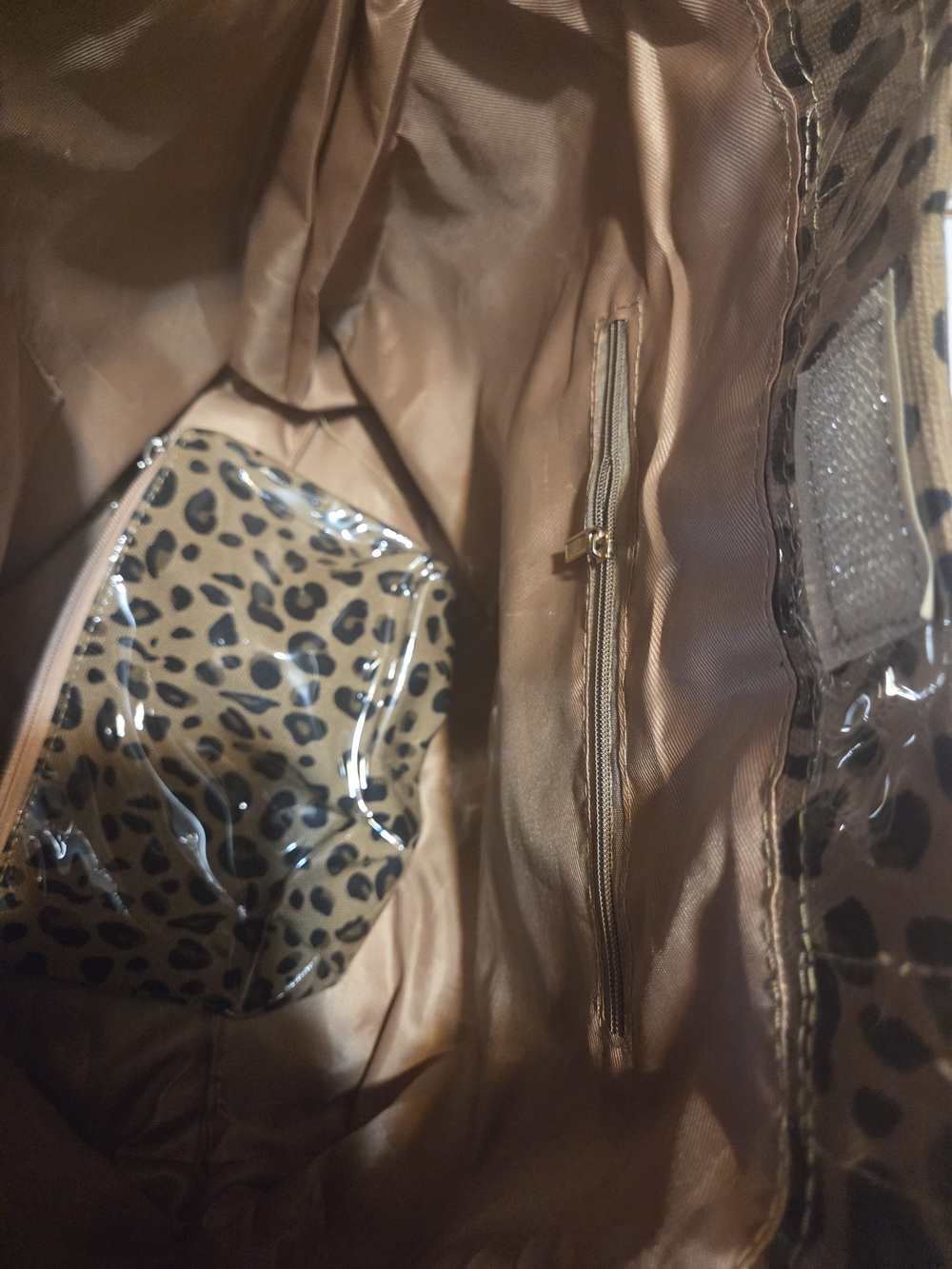 Leopard Print Tote Bag - Brown/Black - Picture 9 of 9